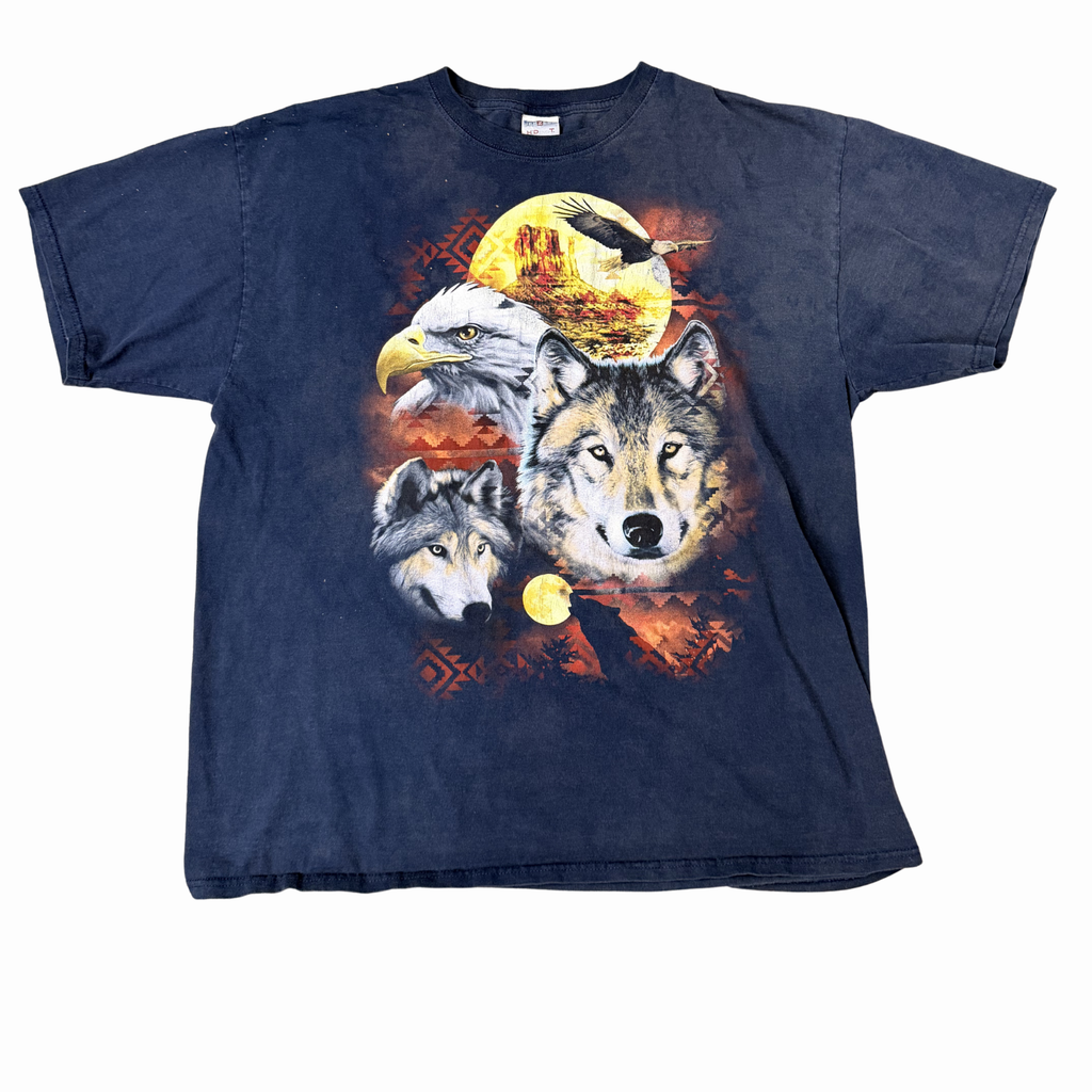 Wolf Moon Nature Graphic Tee-XL