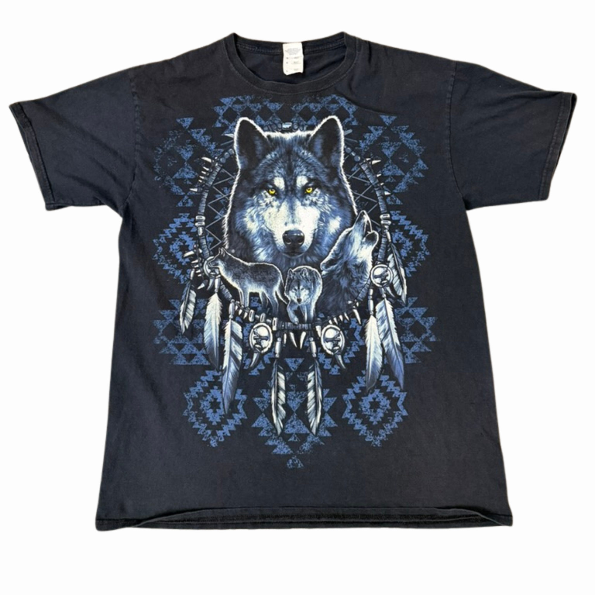 Blue Wolf Nature Graphic Tee-L