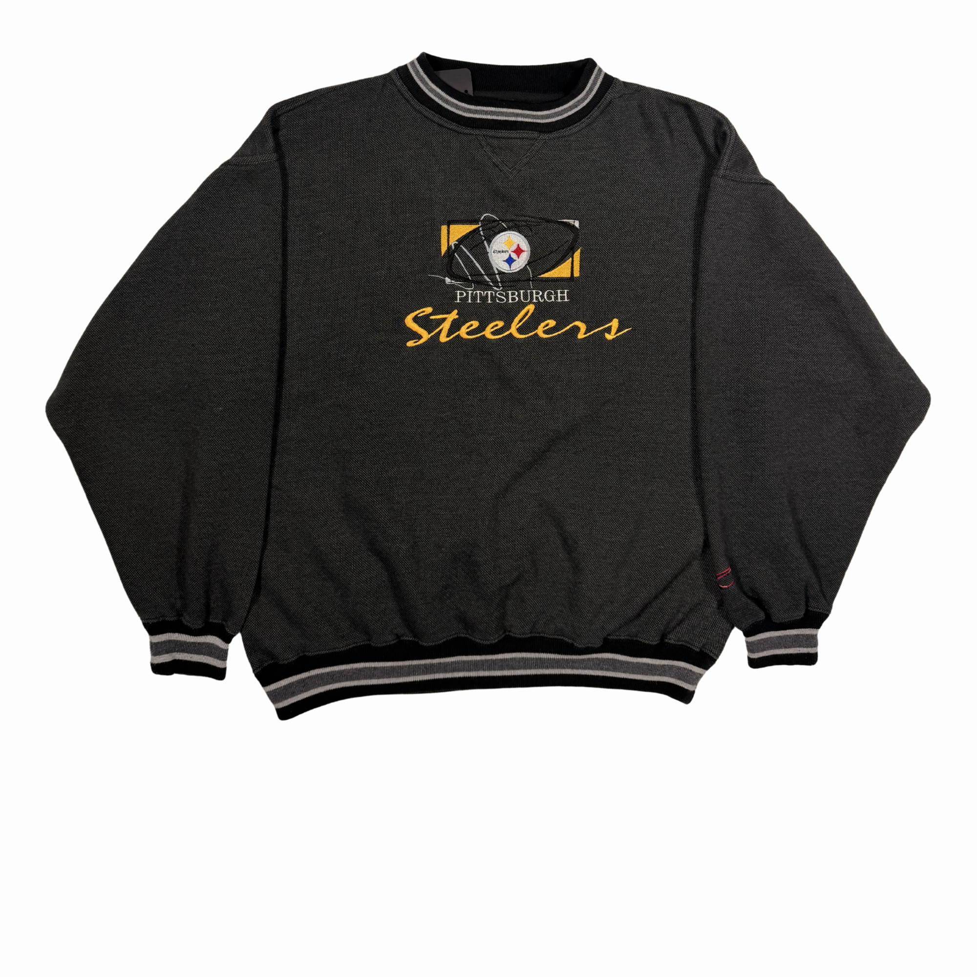 Pittsburgh Steelers Embroidered Crewneck-L