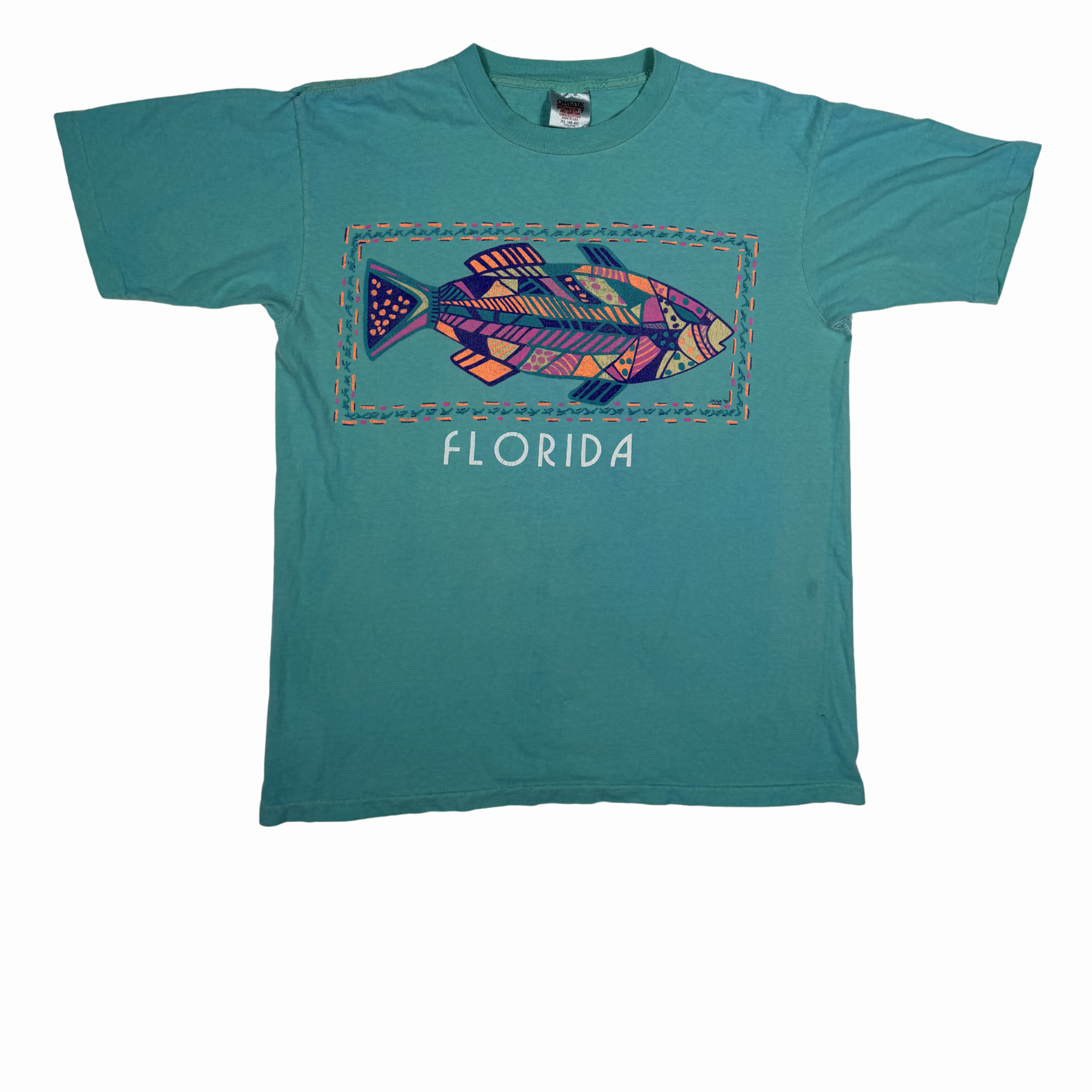 Florida Fish Geometric Graphic Tee-XL