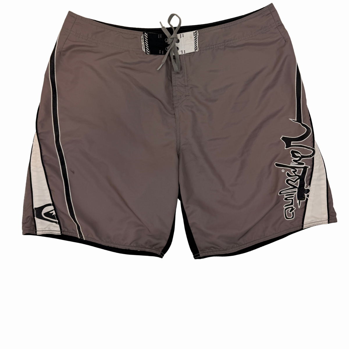 Grey Colorblock Logo Boardshorts-40