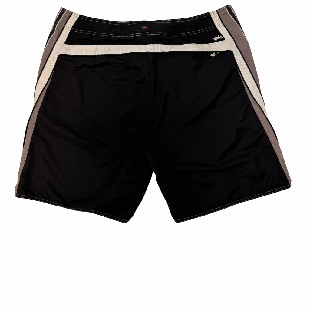 Grey Colorblock Logo Boardshorts-40