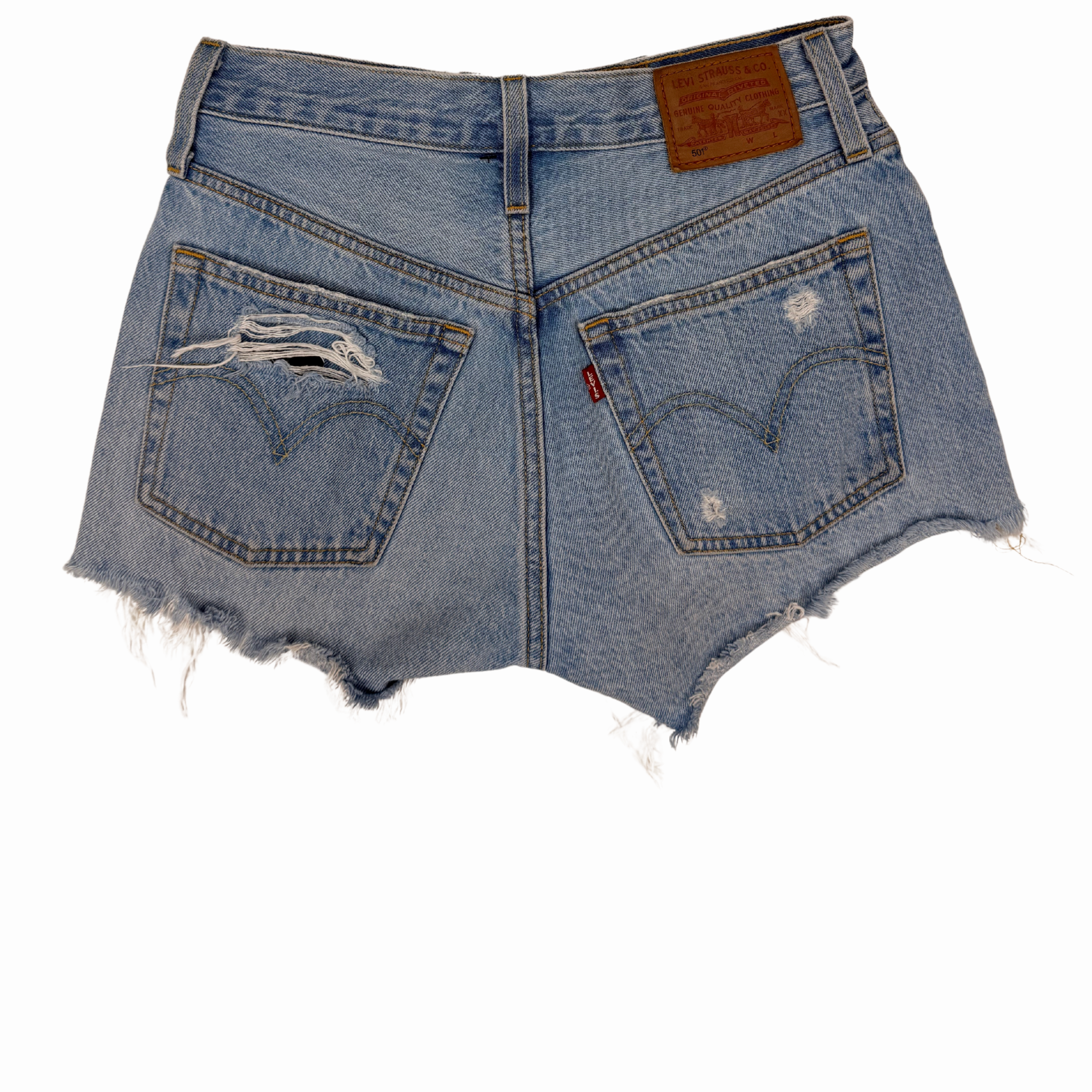 Levi Distressed Denim Cutoff Shorts-31