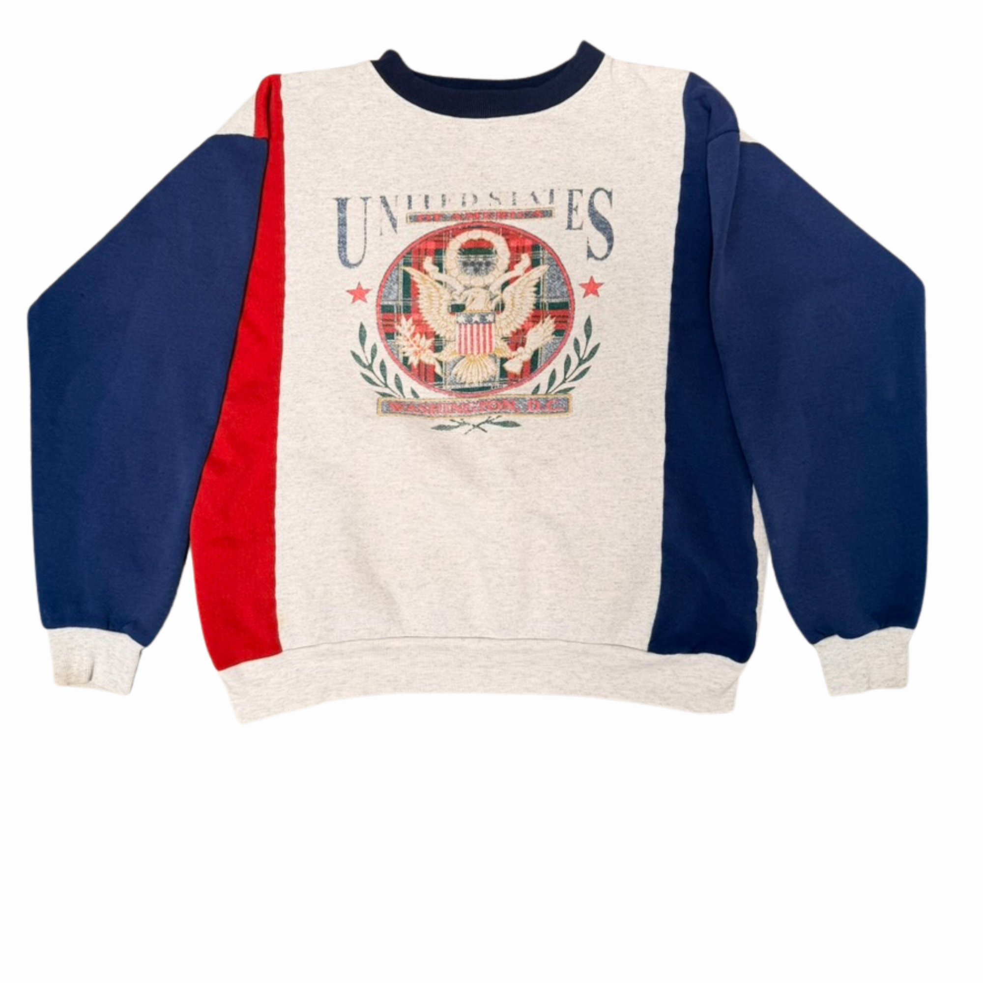 USA Eagle Color Block Crewneck-XL